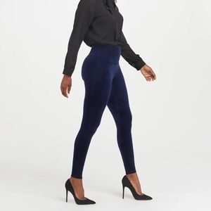 Spanx Velvet Leggings Lapis Night